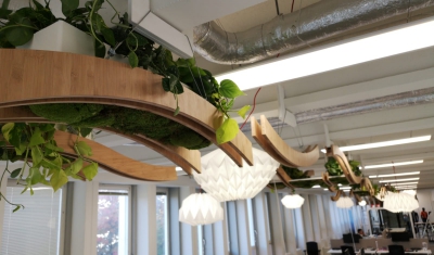 Plafondplanten kantoor