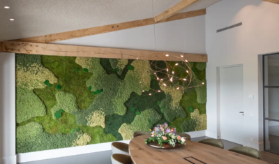 Wandbekleding met mos bij Nh1816 Verzekeringen