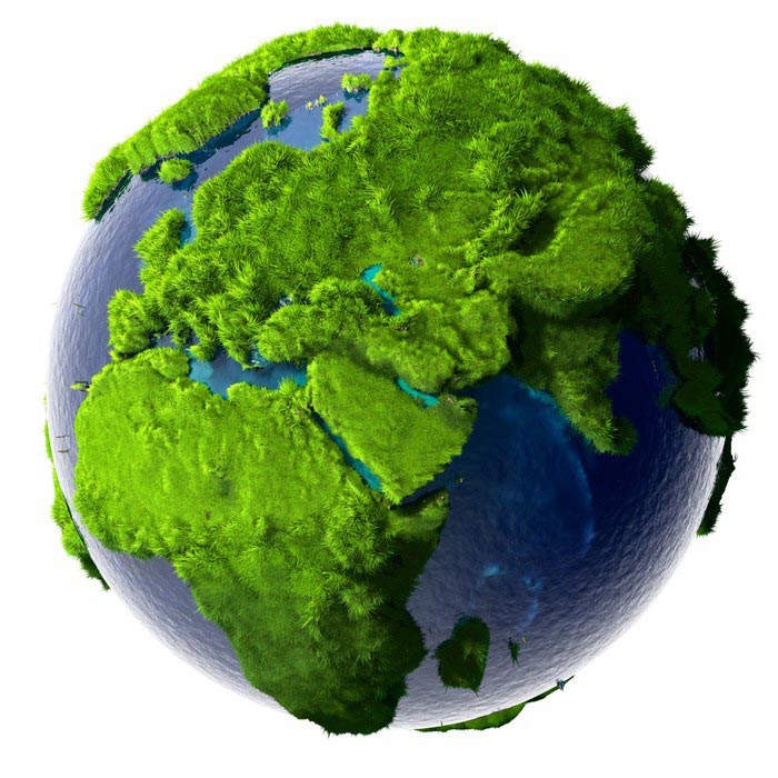 De aarde groen