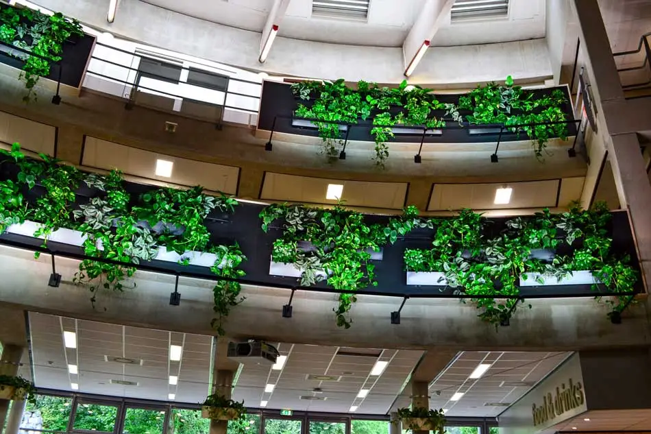 Verspringend groen op hoogte atrium Yuverta Velp